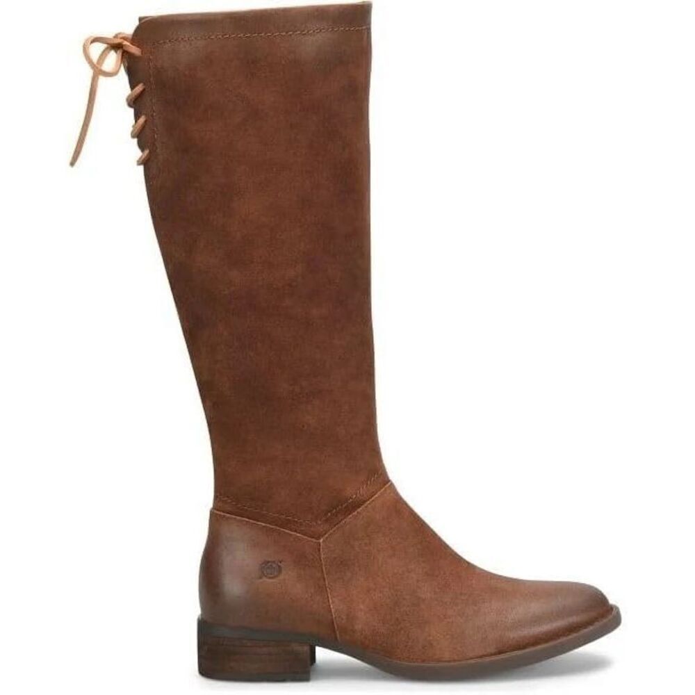 Born Hayden Knee High Boots Womens 9.5 Wide Calf Brown Comfort Contemporary New